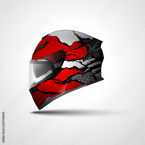 Racing Sport helmet wrap decal and vinyl sticker design