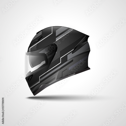 Racing Sport helmet wrap decal and vinyl sticker design