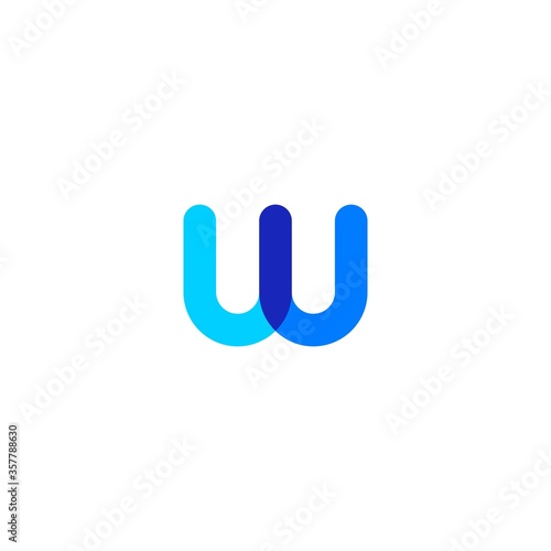 w letter double u logo vector icon illustration