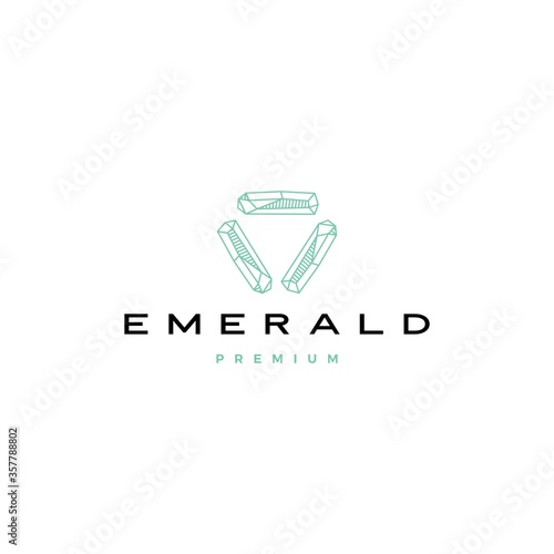 Free Download emerald diamond logo vector icon illustration - GFXLoad