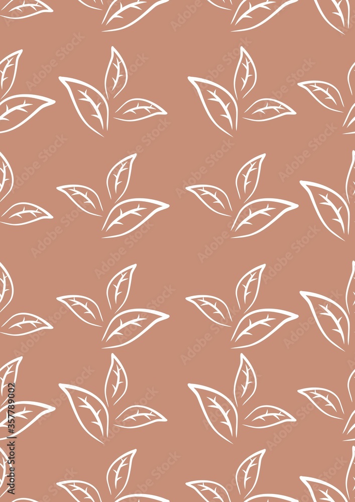 Fototapeta premium Vector floral pattern. Vector illustration. Design element for textiles, wallpaper, t-shirts, packaging, postcards, brochures, posters and other uses.