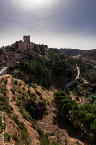 medieval castle in ancient town in spain
