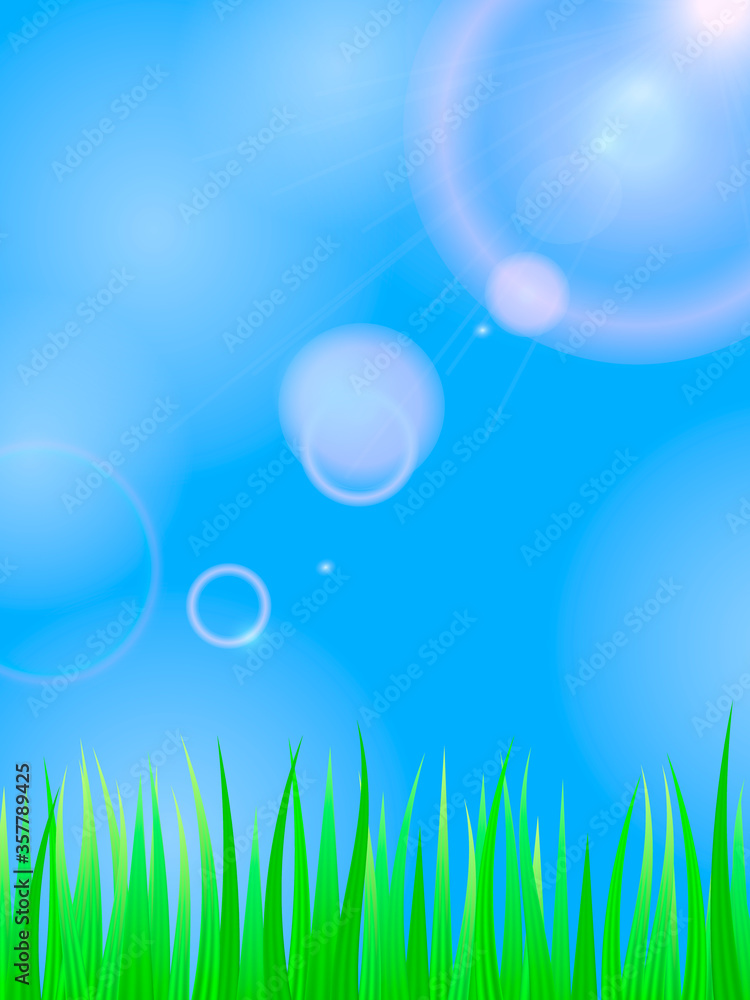 Green grass background. Vector stock illustration for poster or banner Green grass background. Vector stock illustration for poster or banner