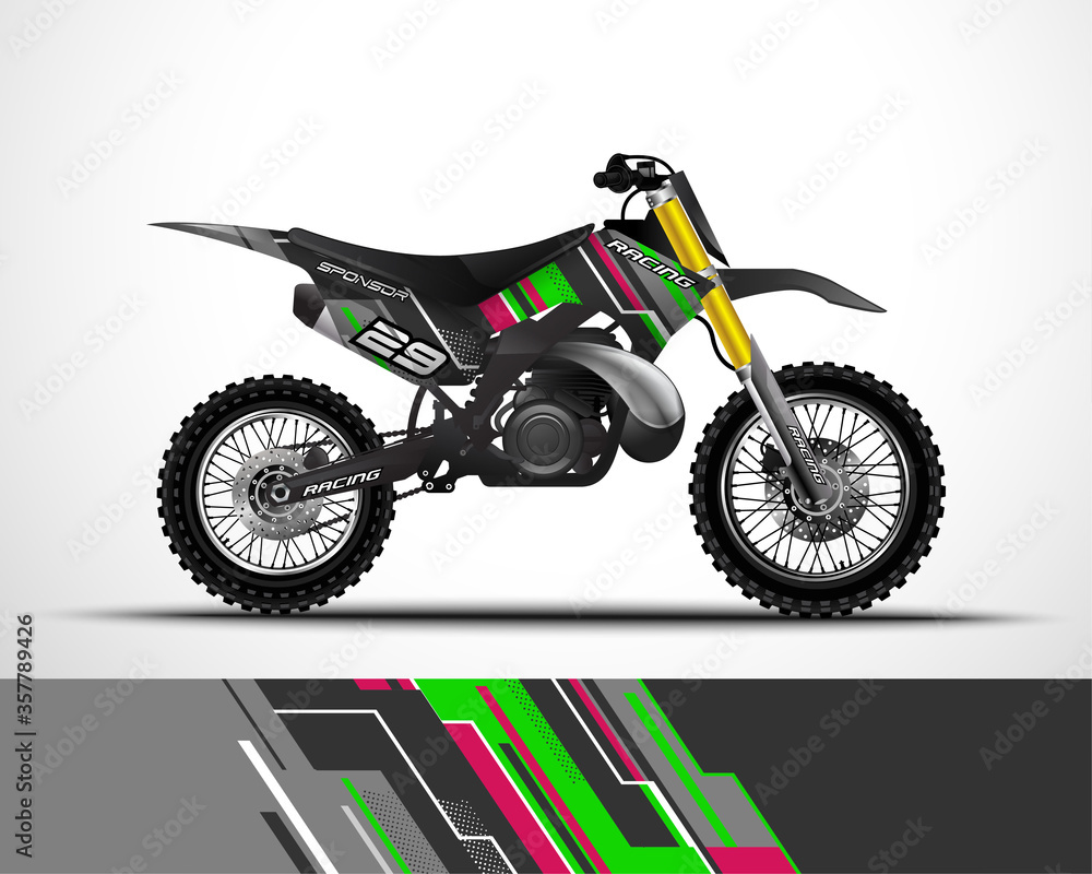 Motocross wrap decal and vinyl sticker design. Motocross wrap decal and vinyl sticker design.