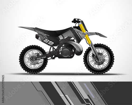 Motocross wrap decal and vinyl sticker design.