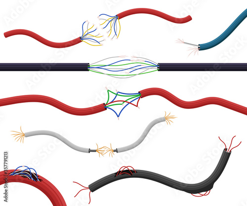 Realistic Detailed 3d Set. Vector