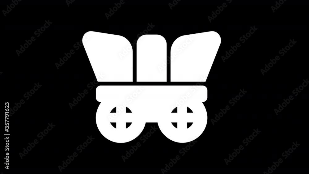 From the Glitch effect arises wagon covered symbol. Then the TV turns off. Alpha channel Premultiplied - Matted with color black From the Glitch effect arises wagon covered symbol. Then the TV turns off. Alpha channel Premultiplied - Matted with color black