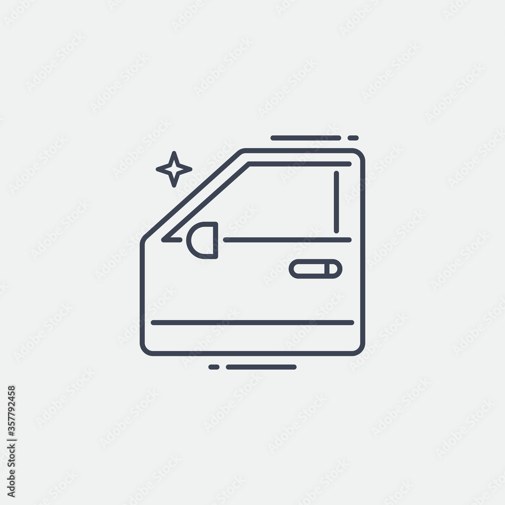 Car door icon isolated on white background. Automobile symbol modern, simple, vector, icon for website design, mobile app, ui. Vector Illustration Car door icon isolated on white background. Automobile symbol modern, simple, vector, icon for website design, mobile app, ui. Vector Illustration
