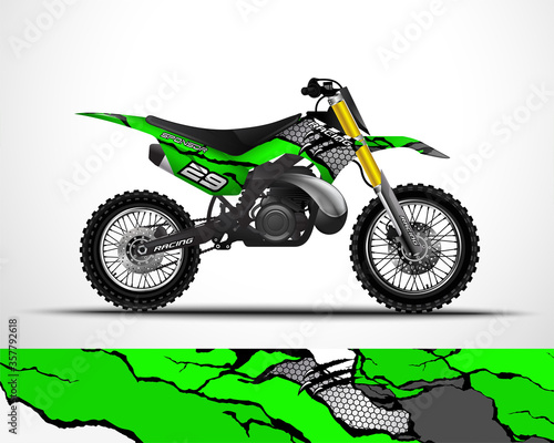 Motocross wrap decal and vinyl sticker design.
