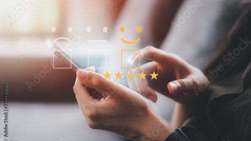 Fotografía Customer service satisfaction survey concept