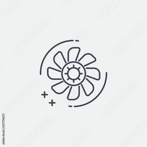 Engine Fan Icon. Vector Illustration