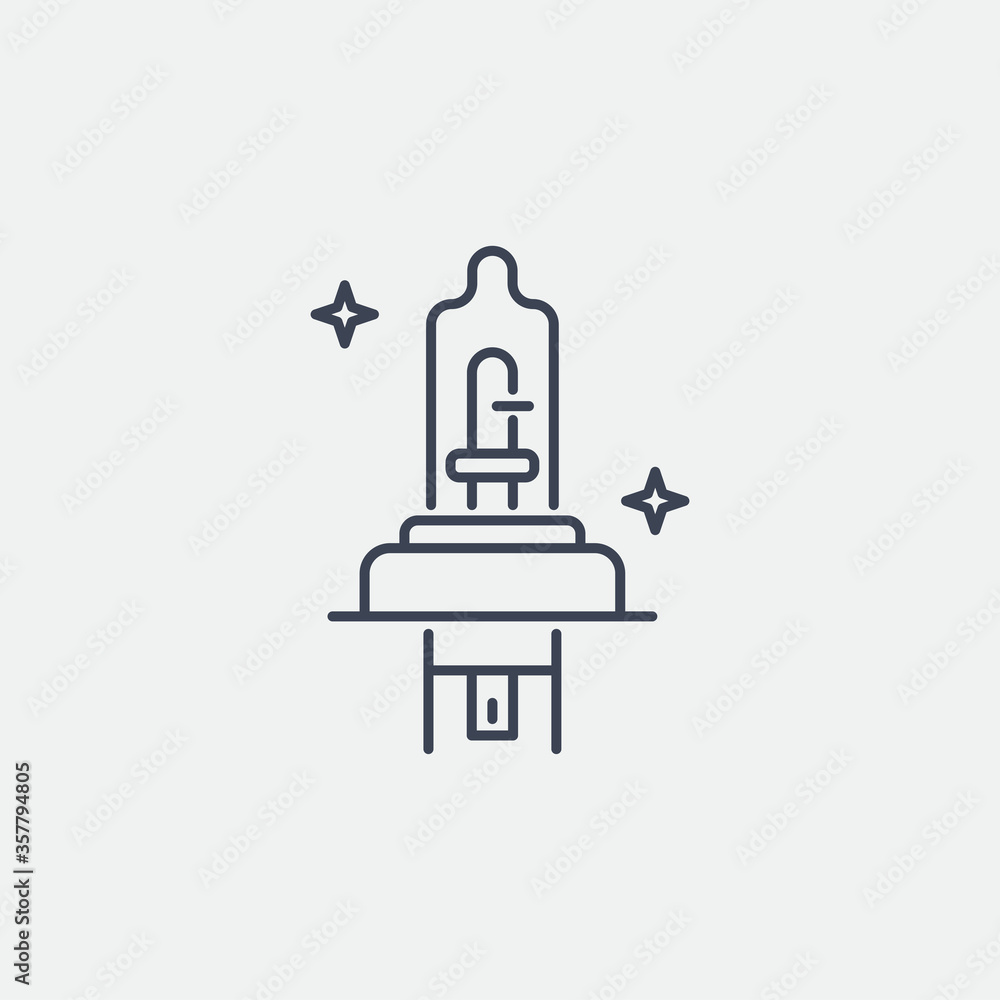 Car light icon. Halogen lamp modern simple vector icon Car light icon. Halogen lamp modern simple vector icon