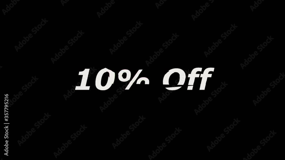 Sale promotion message with glitch effect animation for sale promotion advertising Sale promotion message with glitch effect animation for sale promotion advertising