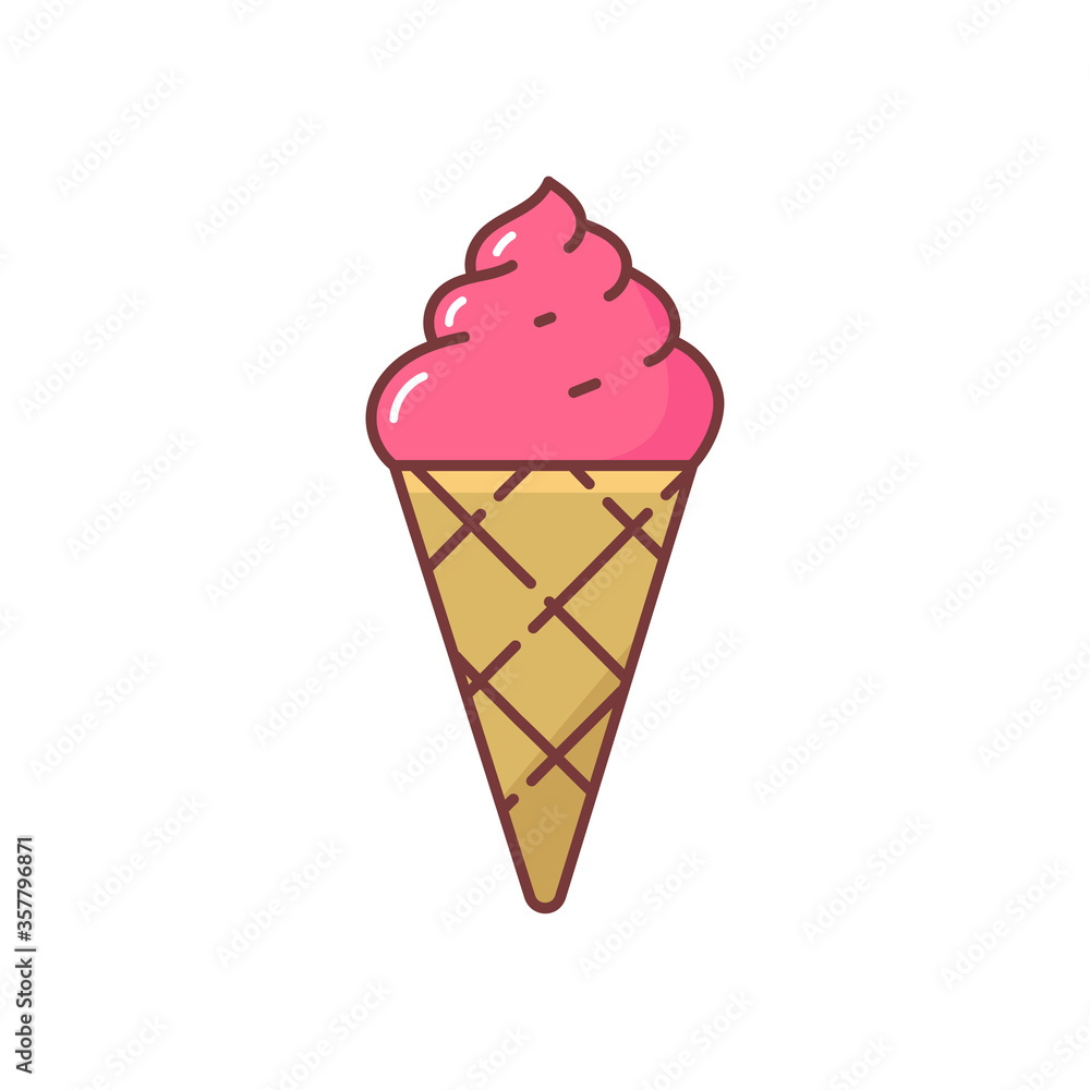 Ice cream cartoon vector illustration Ice cream cartoon vector illustration