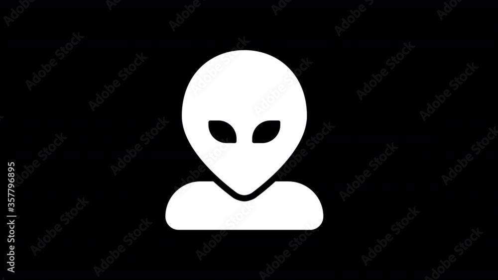 From the Glitch effect arises user alien symbol. Then the TV turns off. Alpha channel Premultiplied - Matted with color black From the Glitch effect arises user alien symbol. Then the TV turns off. Alpha channel Premultiplied - Matted with color black
