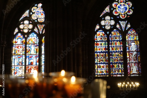 stained glass window in church