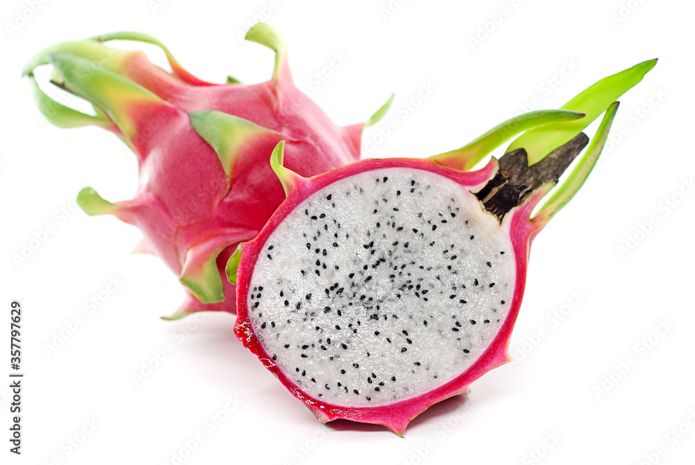 dragon fruit on white background dragon fruit on white background