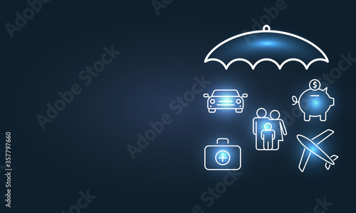 Insurance concept. Vector illustration