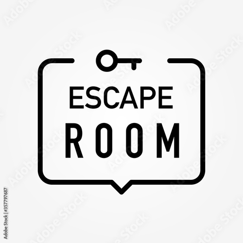 Escape room. Vector logo