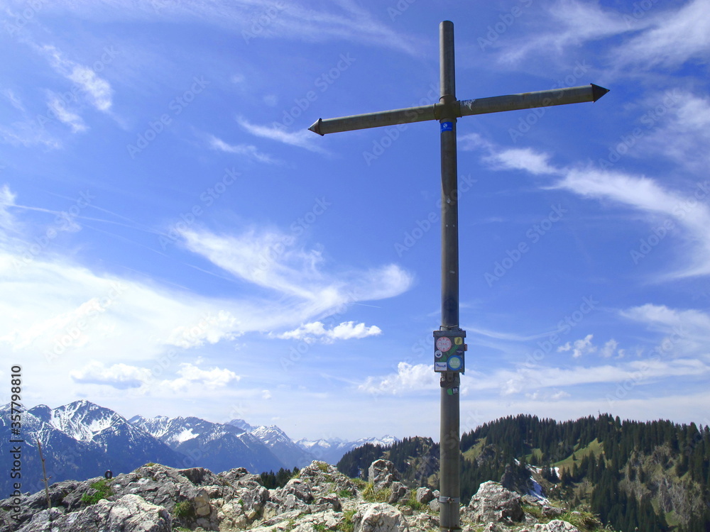 Gipfelkreuz Ettaler Mandl, Ettal, Bayern, Deutschland