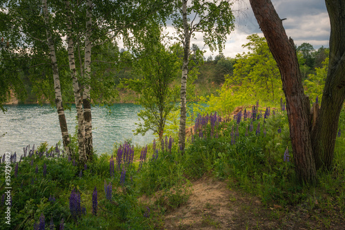 Turquoise lake Wapienniki near Sulejow, Lodzkie, Poland © Artur Bociarski