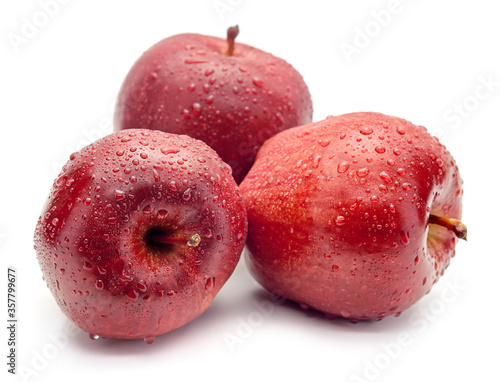 red apples isolated on white