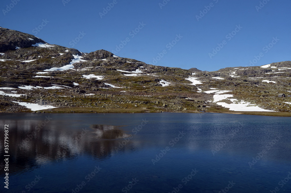 Railway travel in Norway.Views in the train. Flamsban. The Bergen - Oslo train. Norway