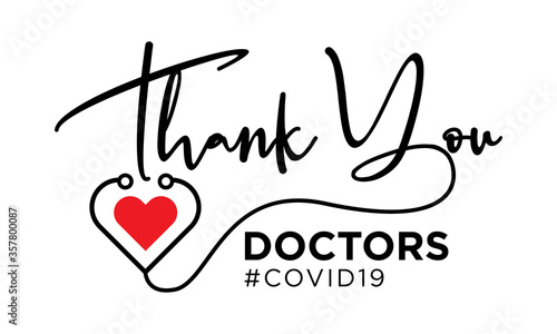Thank you, healthcare heroes. Quote for doctors, nurses, healthcare workers fighting coronavirus. vector typography, lettering.