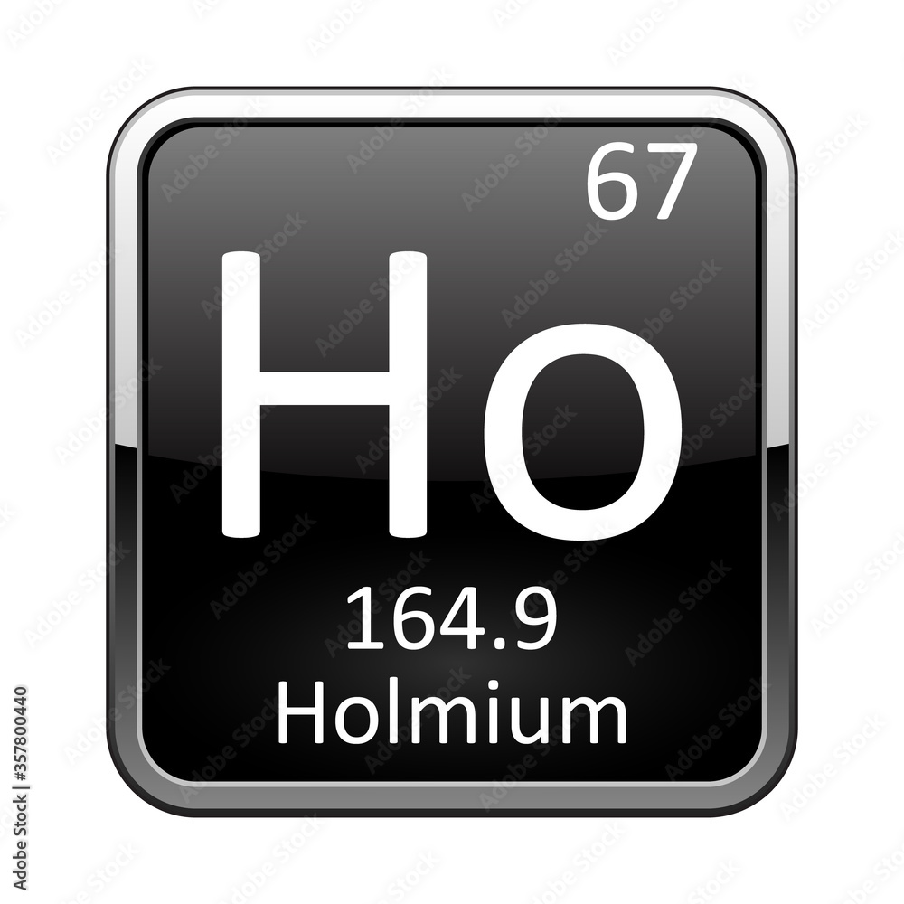 The periodic table element Holmium. Vector illustration The periodic table element Holmium. Vector illustration