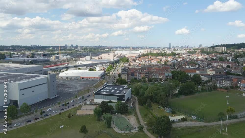 Aerial view drone city urbanism Brussels Forest Aerial view drone city urbanism Brussels Forest