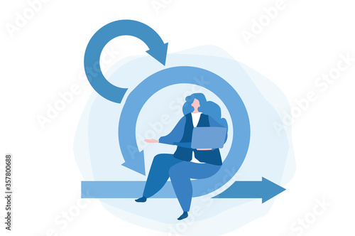 Agile project management, Vector illustration for web banner, infographics, mobile. 
