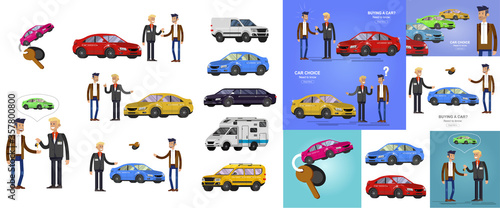 design concept of choice and buying a car