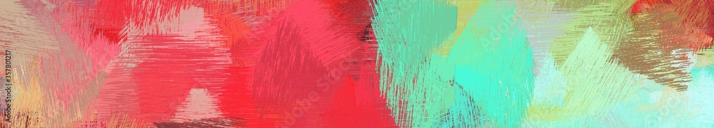 Fototapeta premium wide landscape graphic with colorful brush strokes background with ash gray, tan and crimson. can be used for wallpaper, cards, poster or banner