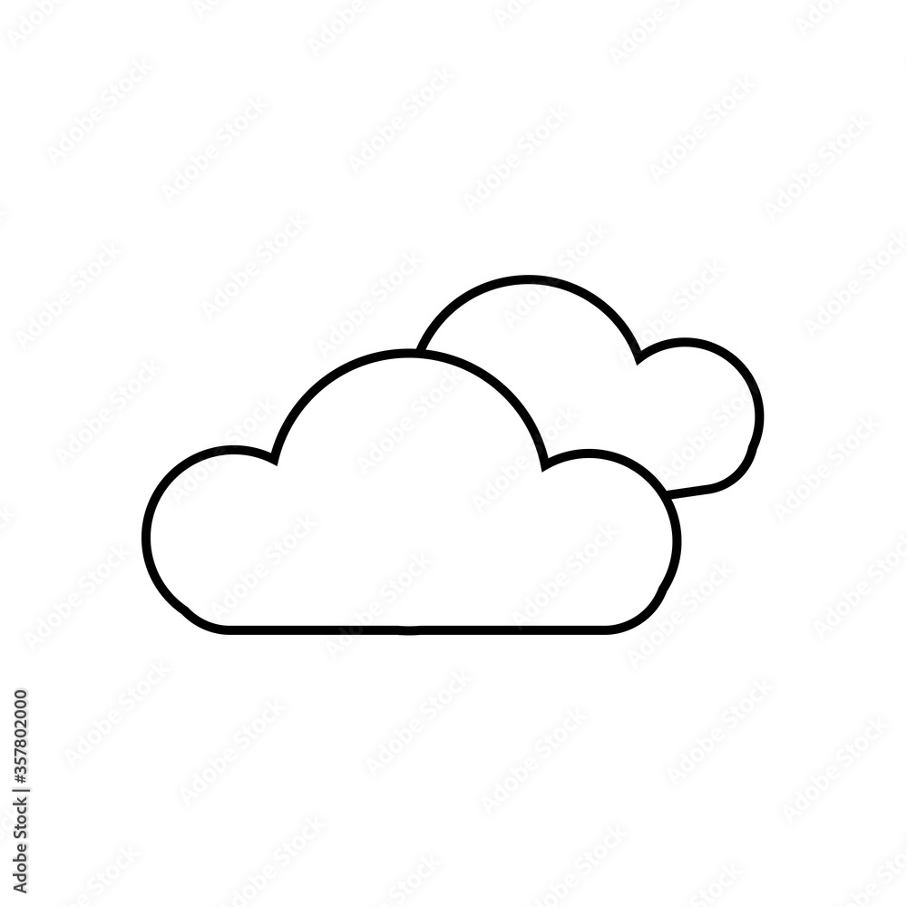 Clouds icon. Weather icons vector illustration. eps ten Clouds icon. Weather icons vector illustration. eps ten