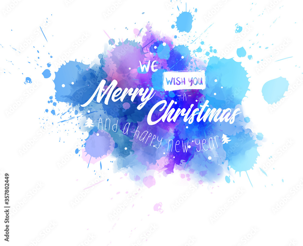 Fototapeta premium Watercolor Christmas background with 