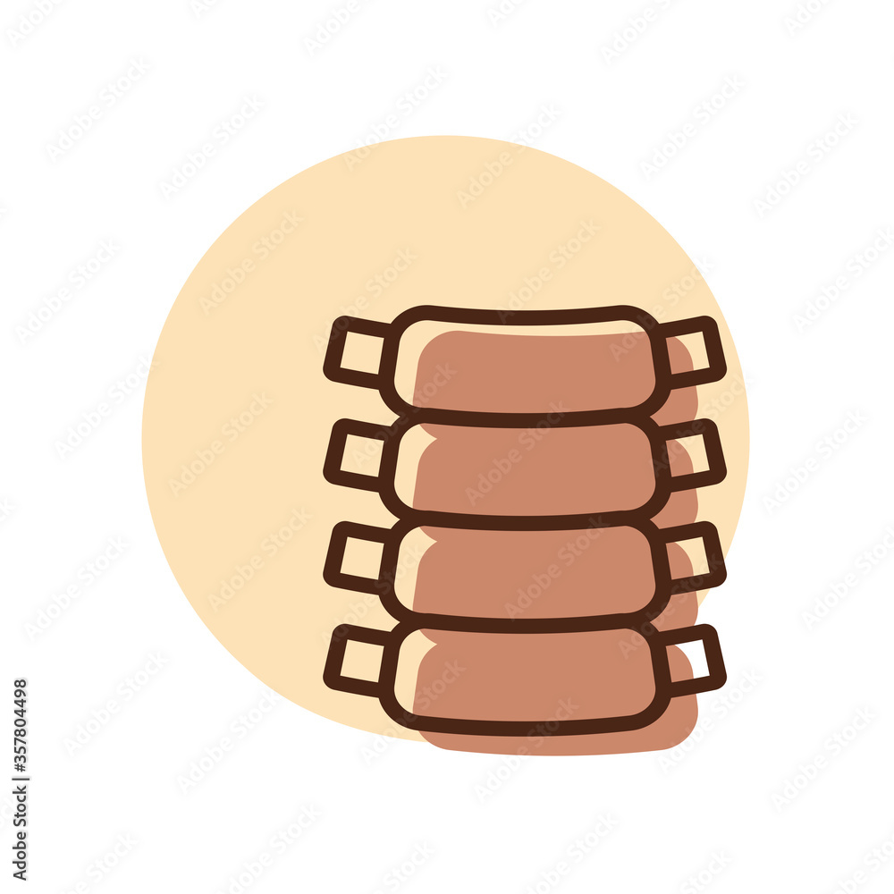 Ribs vector icon food meat. Barbecue and bbq grill Ribs vector icon food meat. Barbecue and bbq grill