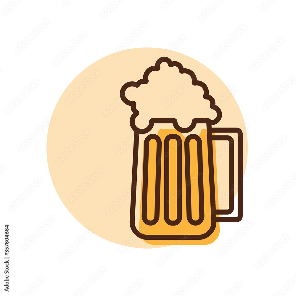 Beer glass vector icon. Barbecue and bbq grill Beer glass vector icon. Barbecue and bbq grill