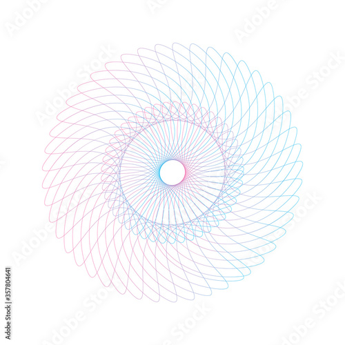 Spirograph abstract element on a white background. Vector illustration
