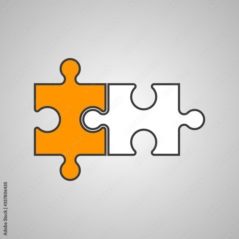 Abstract flat design concept with puzzle illustration on background collection Abstract flat design concept with puzzle illustration on background collection