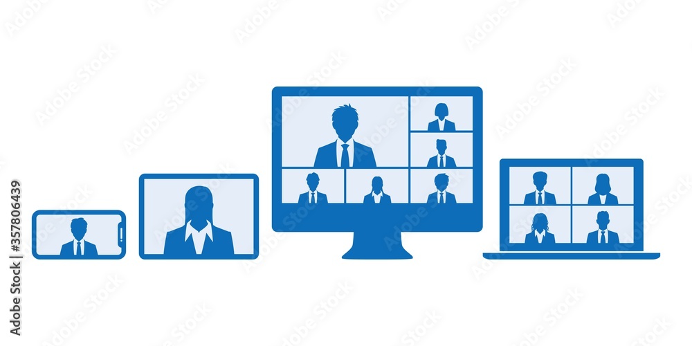 Business person having a video chat Business person having a video chat