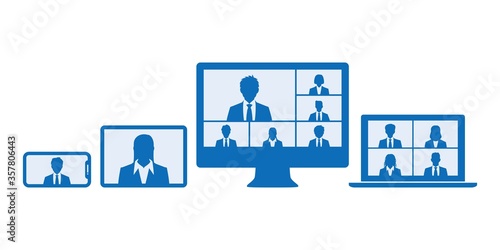 Business person having a video chat