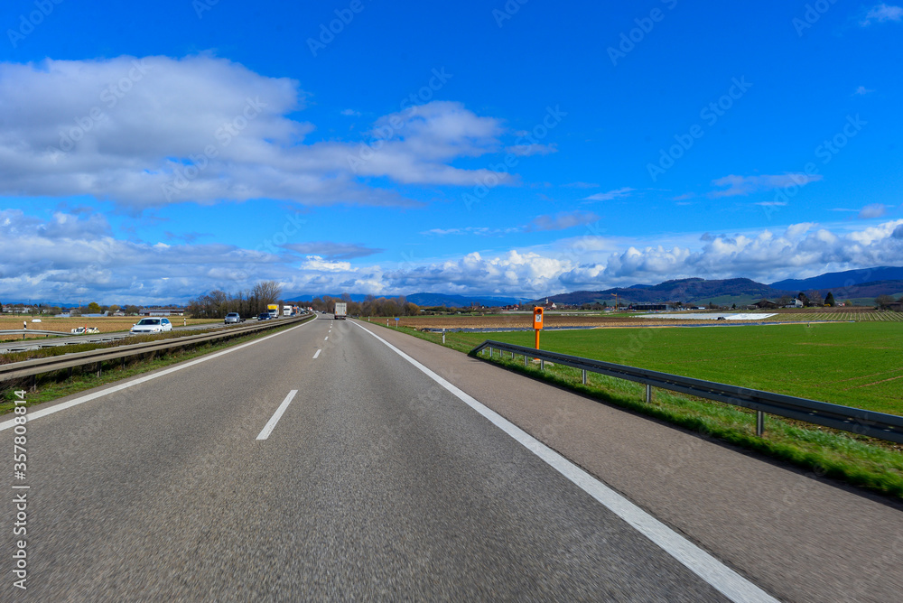Fototapeta premium BAB 5 Basel Richtung Freiburg