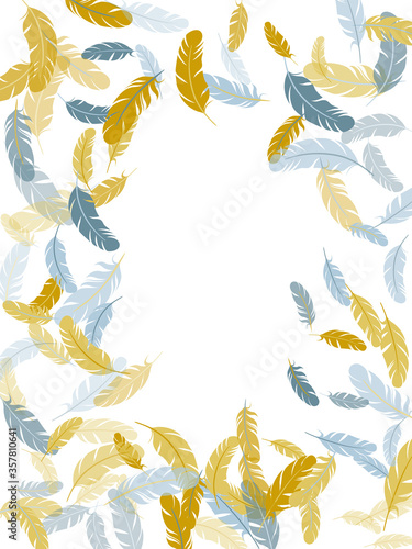 Falling feather elements soft vector design.