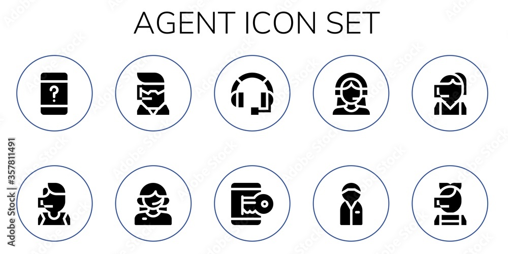 agent icon set