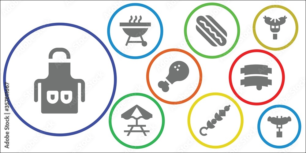Fototapeta premium barbecue icon set