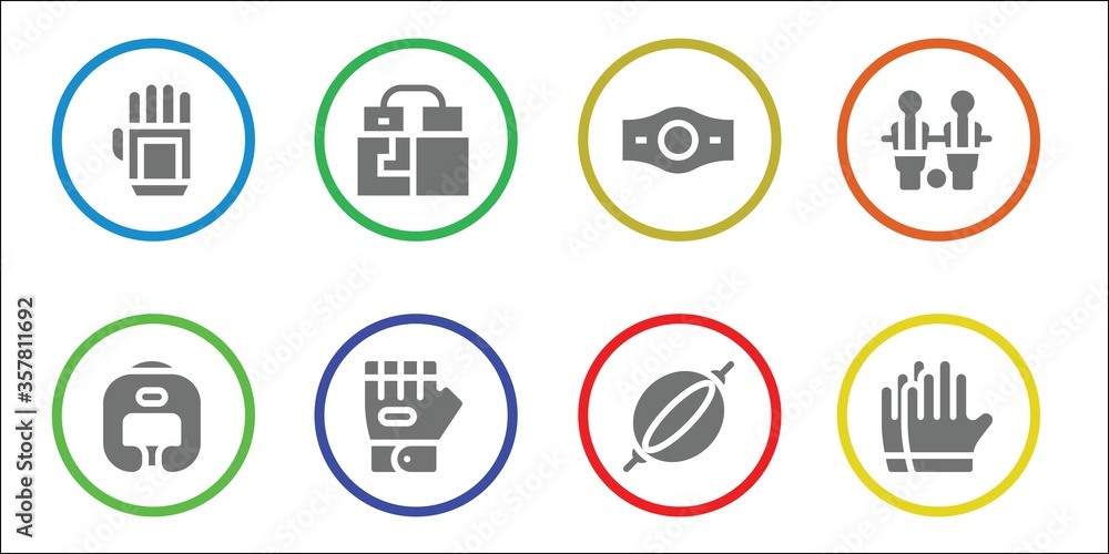 boxing icon set boxing icon set