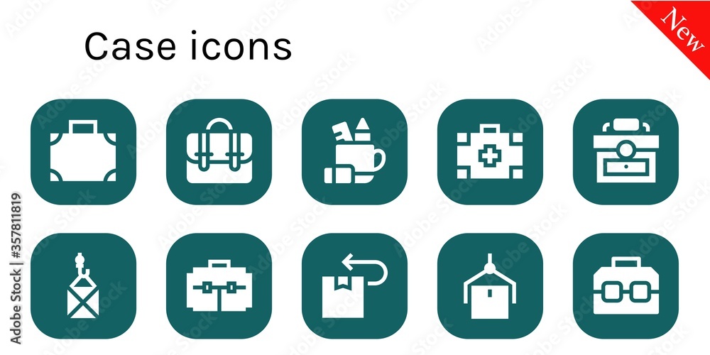 Modern Simple Set of case Vector filled Icons Modern Simple Set of case Vector filled Icons