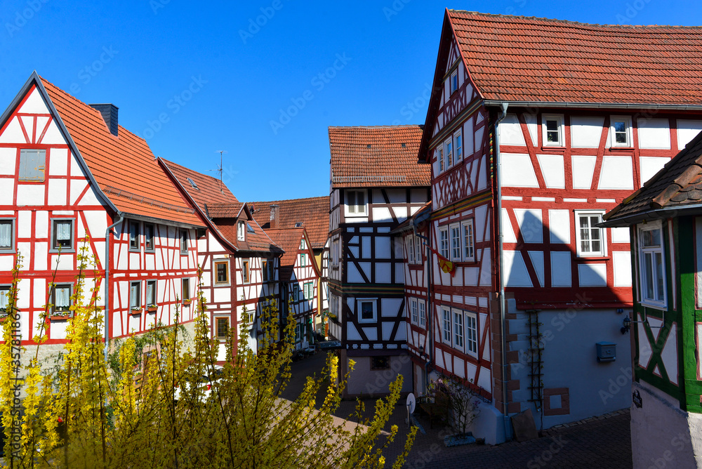 Fachwerkhäuser in der Altstadt von Bad Orb Hessen Fachwerkhäuser in der Altstadt von Bad Orb Hessen