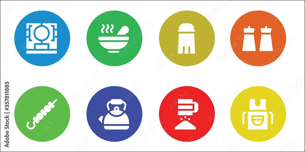 preparation icon set preparation icon set