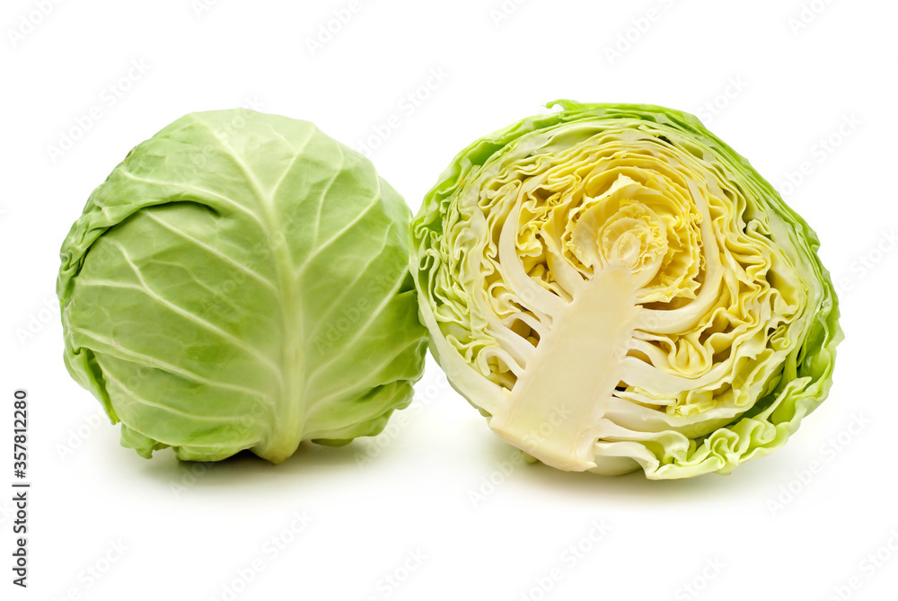 cabbage isolated on white background cabbage isolated on white background